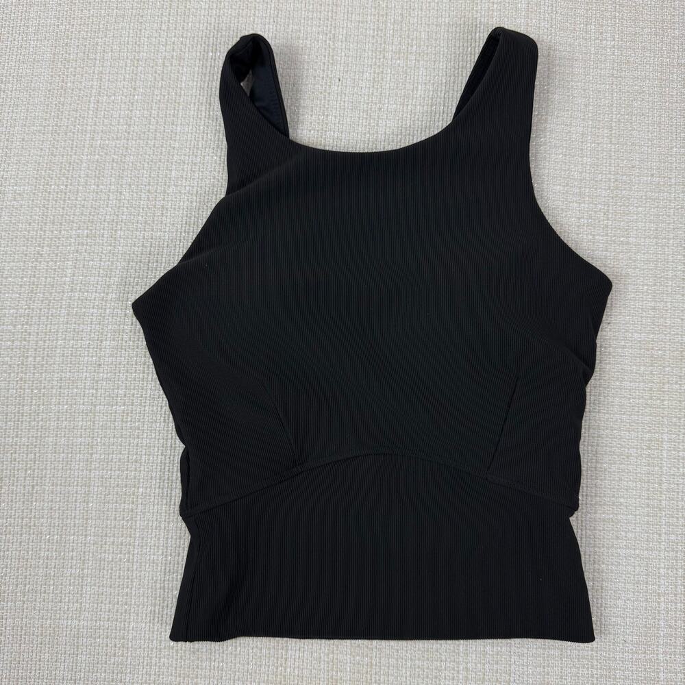 Move Theology Cropped Activewear Black Tank Size XS